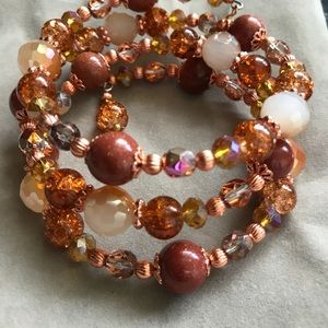 Gold Stone Beaded Women’s Bracelets/Wrap Bracelet